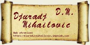 Đurađ Mihailović vizit kartica